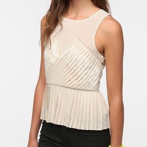 Pins and Needles Accordion Pleaded Tank Top